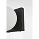 Jaylin 1 Light 6 inch Black Bath Sconce Wall Light