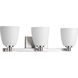 Fleet 3 Light 23 inch Brushed Nickel Bath Vanity Wall Light