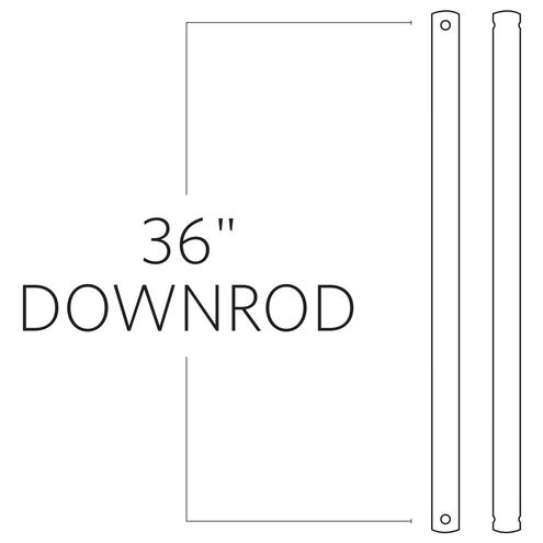 Minimalist Matte Black Fan Downrod in 48