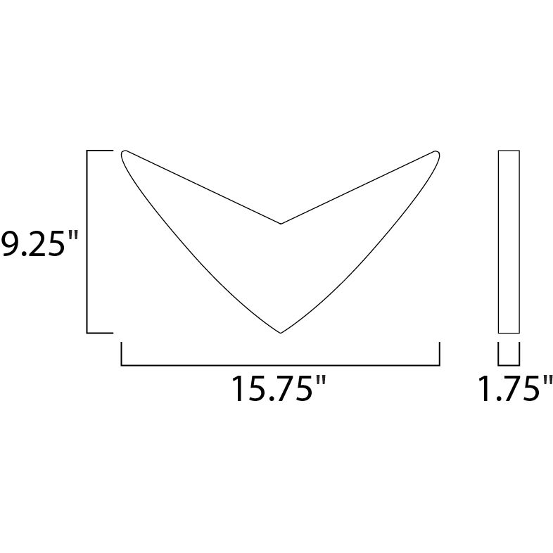 Alumilux V Wall Sconce Wall Light in Satin Aluminum