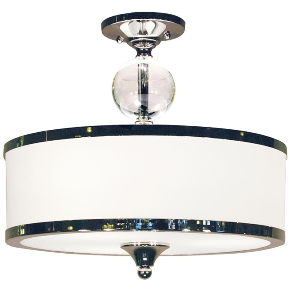Cosmopolitan 3 Light 15.5 inch Chrome Semi Flush Mount Ceiling Light
