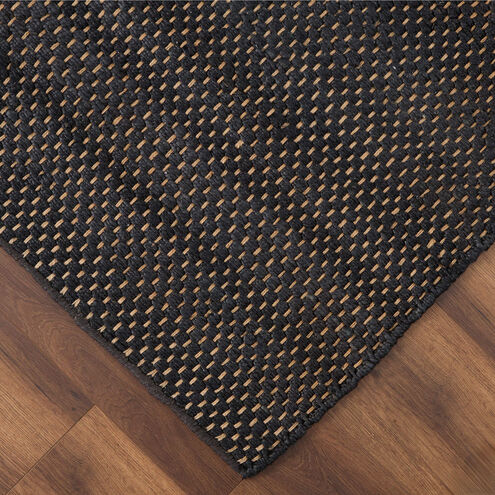 Ganges 36 X 24 inch Black Rug in 2 x 3
