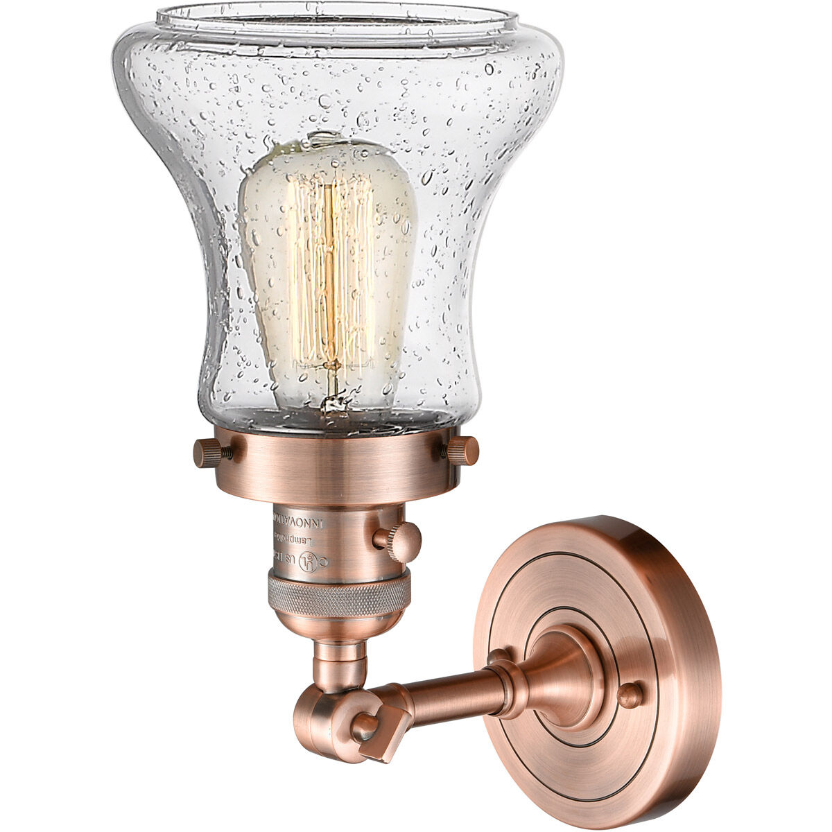 Franklin Restoration Bellmont LED 7 inch Antique Copper Sconce Wall Light, Franklin Restoration