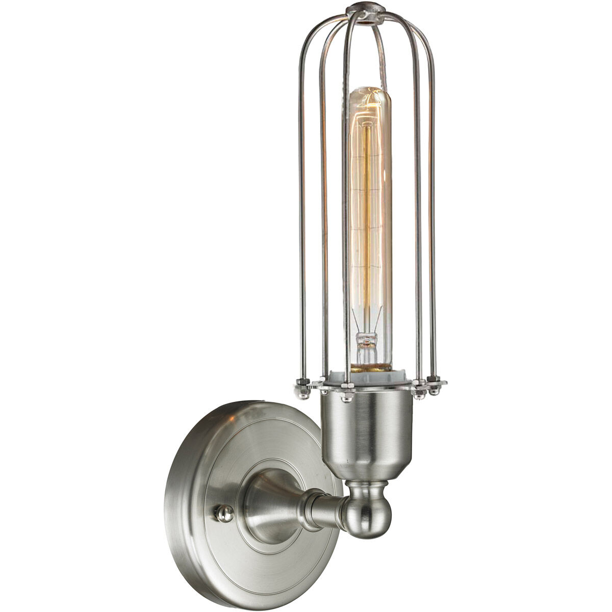 Austere Muselet 1 Light 5 inch Brushed Satin Nickel Sconce Wall Light in Incandescent, Austere