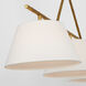 Suzanne Kasler Collette LED 70 inch Gilded Iron Linear Chandelier Ceiling Light