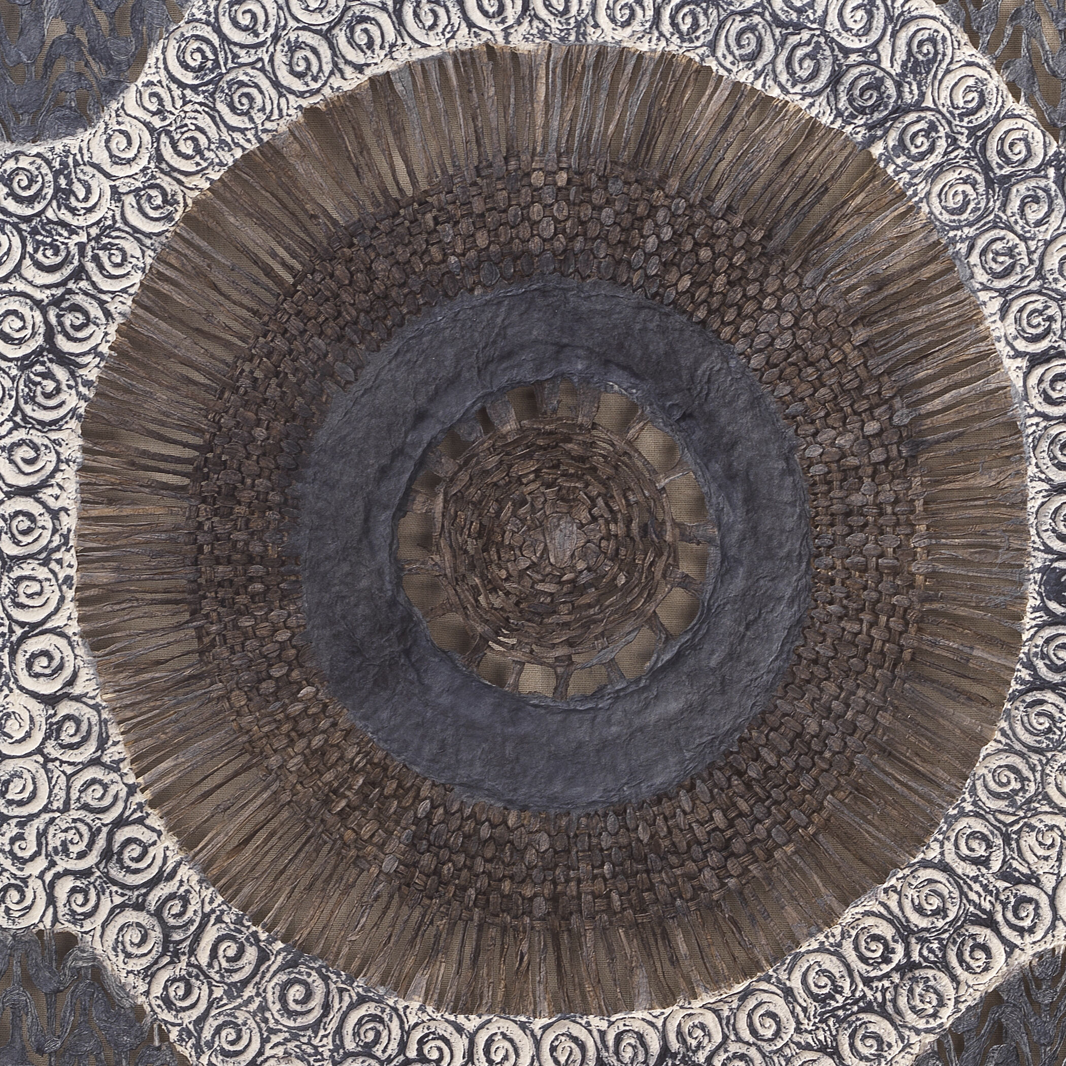 Batik Blue Framed Wall Art