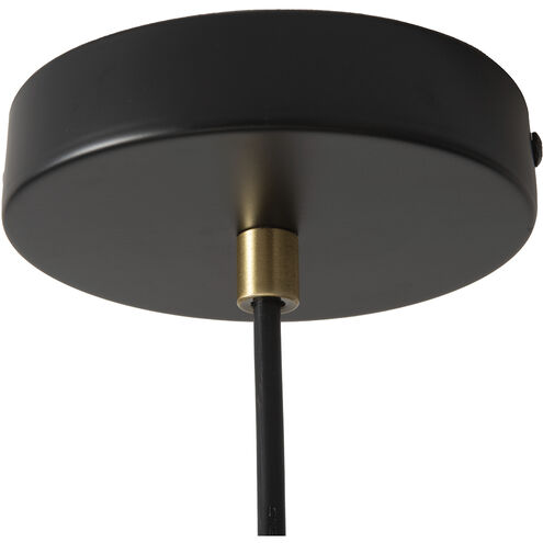 Rancho Mirage LED 15 inch Matte Black and Weathered Brass Pendant Ceiling Light, Large