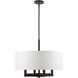 Cresthaven 4 Light 24 inch Bronze with Antique Brass Accents Pendant Chandelier Ceiling Light