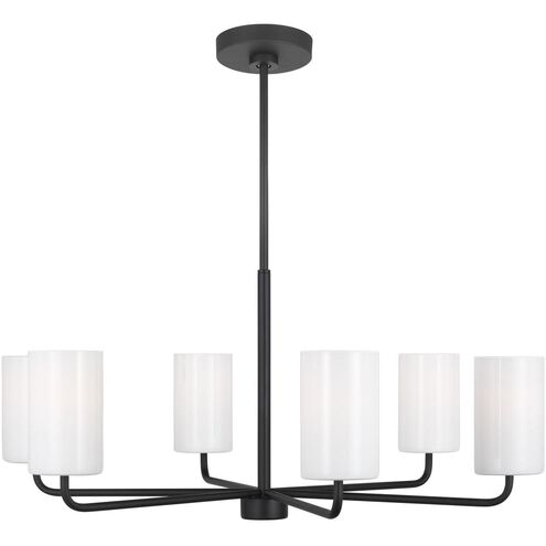 Rhett 6 Light 32 inch Midnight Black Chandelier Ceiling Light