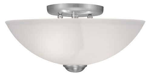 Somerset 2 Light 13 inch Brushed Nickel Semi-Flush Mount Ceiling Light