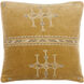 Velour 18 X 18 inch Copper/Camel/Pearl/Brass/Light Wood/Tan/Brick Accent Pillow