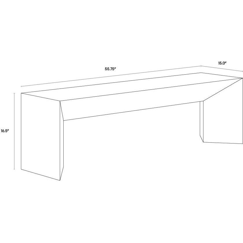 Nomad Marble Look / White Outdoor Bench