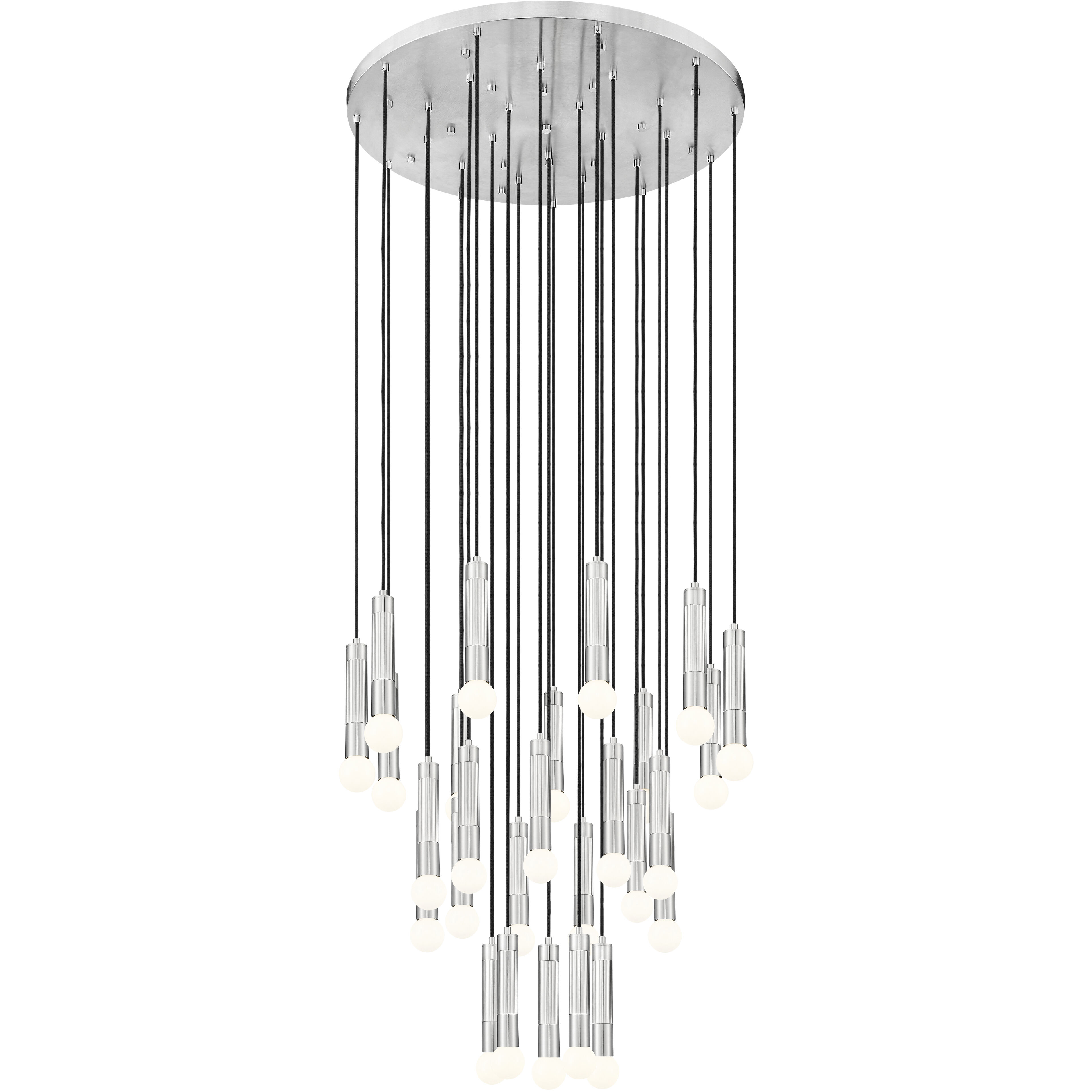 Stari 27 Light 36 inch Brushed Nickel Chandelier Ceiling Light