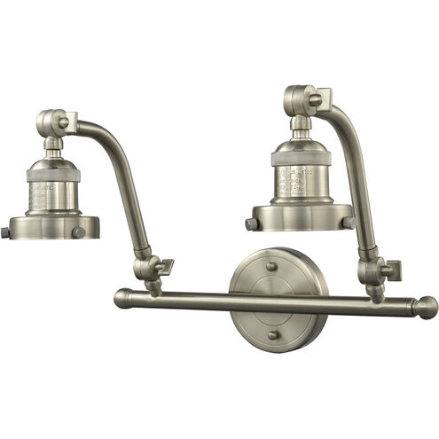 Franklin Restoration Addison 2 Light 18 inch Brushed Satin Nickel Bath Vanity Light Wall Light, Franklin Restoration