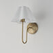 Saxon 1 Light 10.5 inch Natural Aged Brass Wall Sconce Wall Light