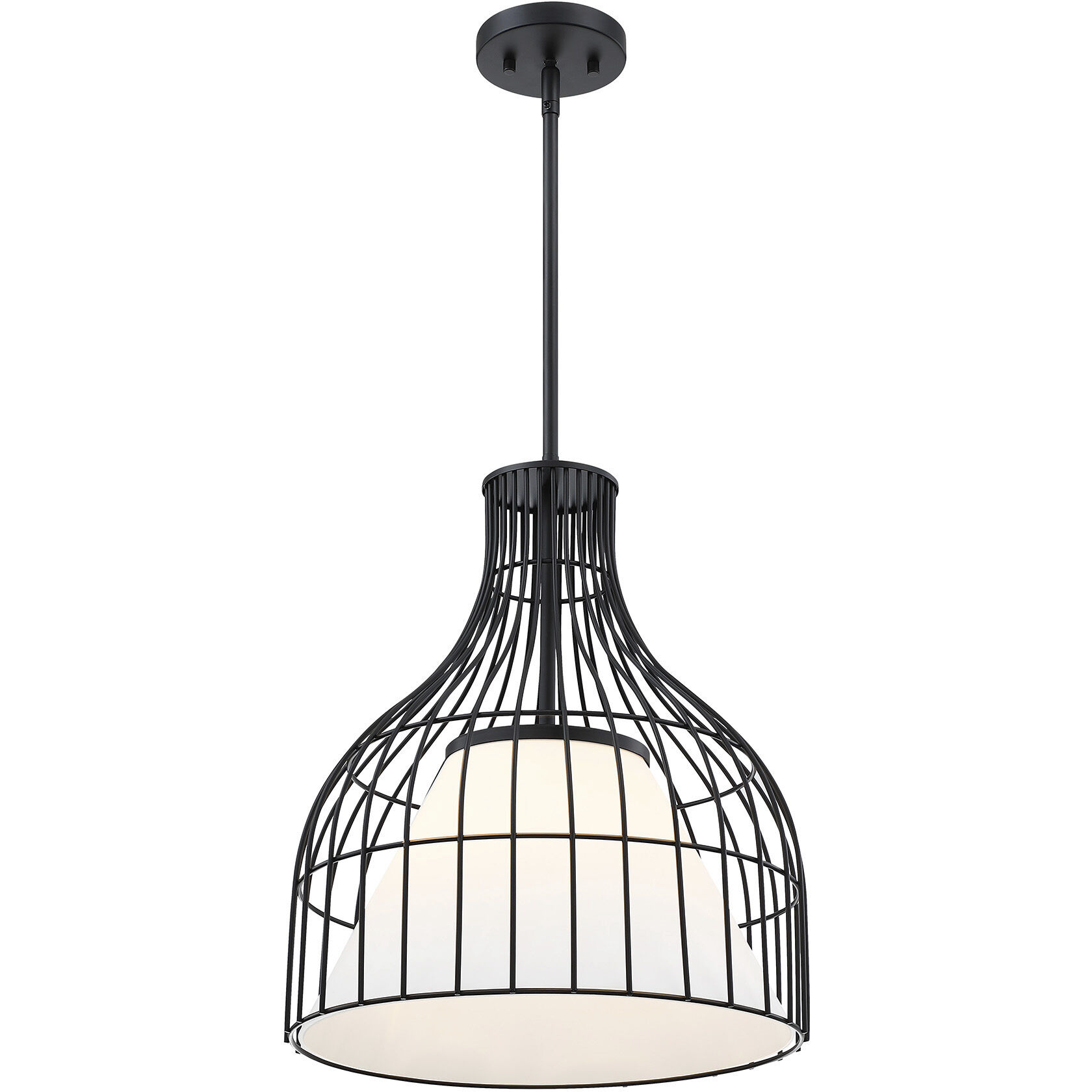 Evensong LED 15.75 inch Matte Black Pendant Ceiling Light
