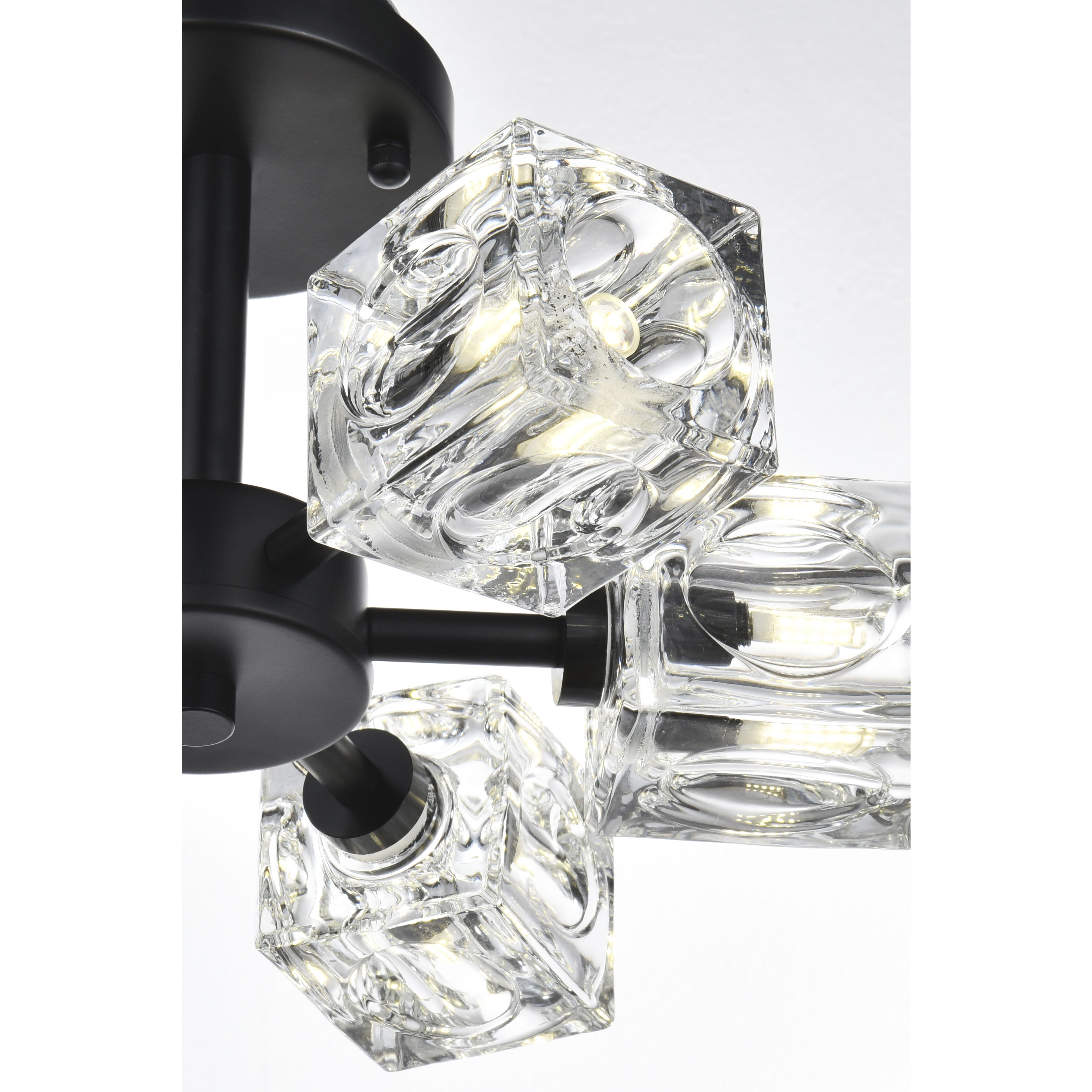 Lyra 6 Light 14 inch Black Flush Mount Ceiling Light