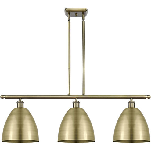 Ballston Dome 3 Light 36 inch Antique Brass Island Light Ceiling Light