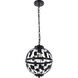 Levante 1 Light 12 inch Black Pendant Ceiling Light