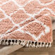 California Shag 87 X 63 inch Pale Pink/White Rugs, Rectangle