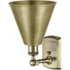 Ballston Cone 1 Light 8 inch Antique Brass Sconce Wall Light