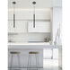 Sanya LED 1 inch Matte Black Island Pendant Ceiling Light