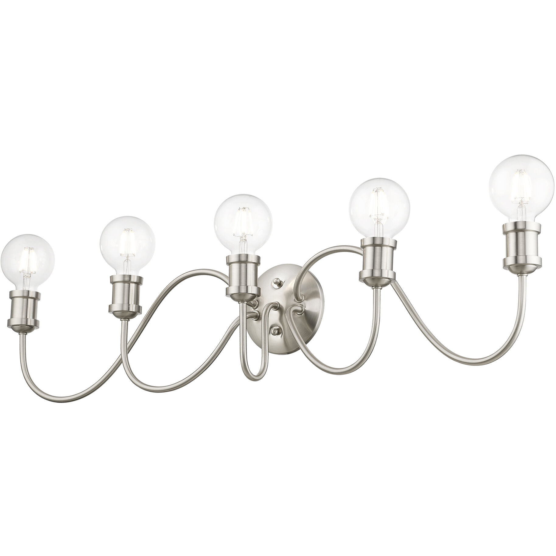 Lansdale 5 Light 34 inch Brushed Nickel Vanity Sconce Wall Light, Large