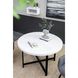 Anita 47.2 inch White Wash/Black Dining Table
