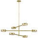 Kelly Wearstler Melange LED 48 inch Antique-Burnished Brass Multi-Positional Chandelier Ceiling Light