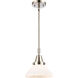 Franklin Restoration Caden 1 Light 8 inch Polished Nickel Mini Pendant Ceiling Light in Matte White Glass