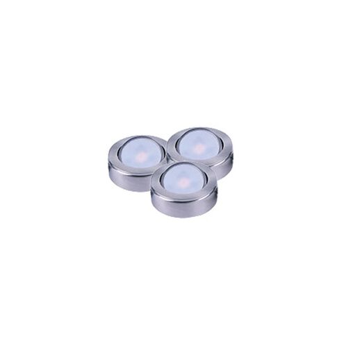 CounterMax MX-LD-AC 120 LED 2.75 inch Satin Nickel Under Cabinet Disc