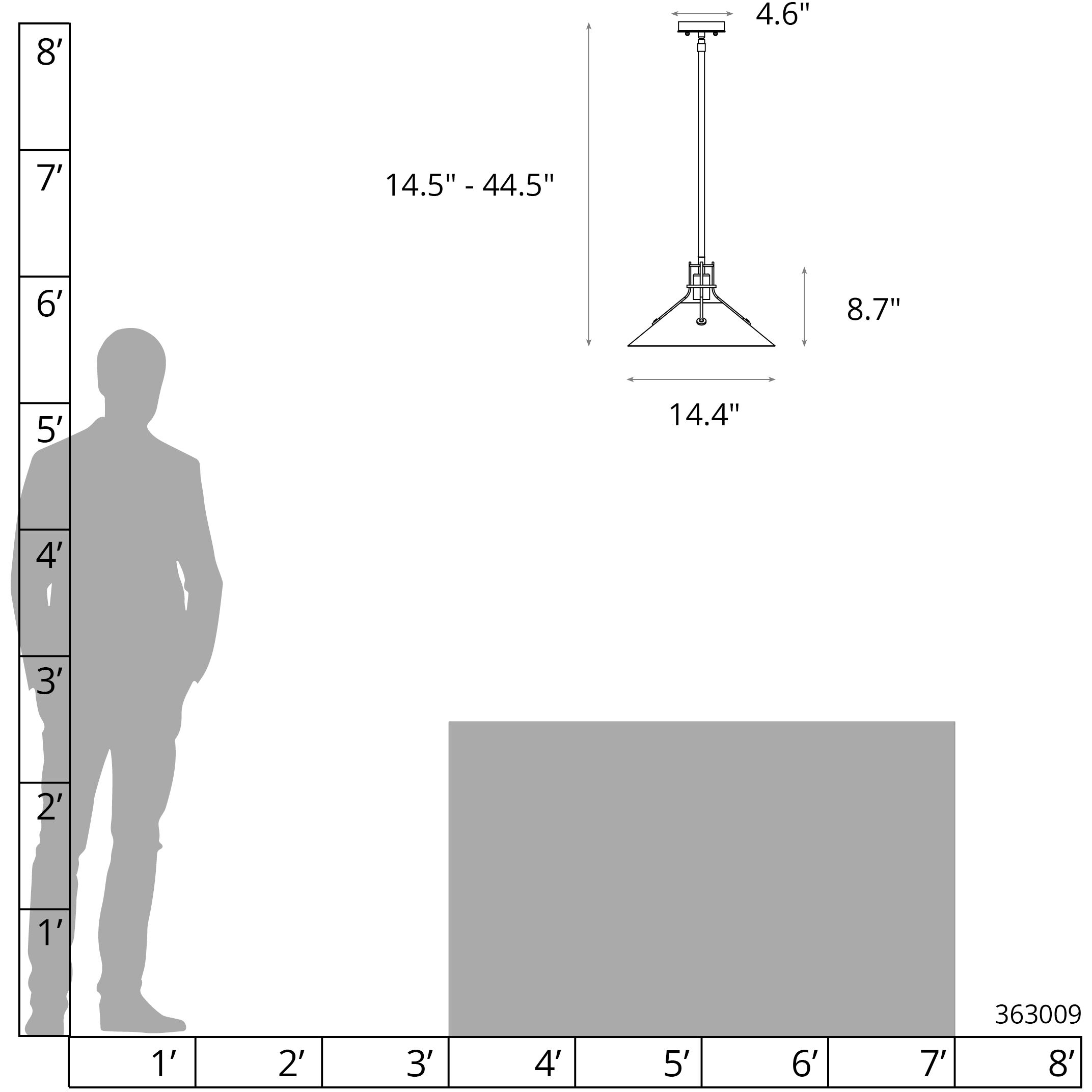 Henry 1 Light 14.4 inch White Outdoor Pendant in Clear, Medium