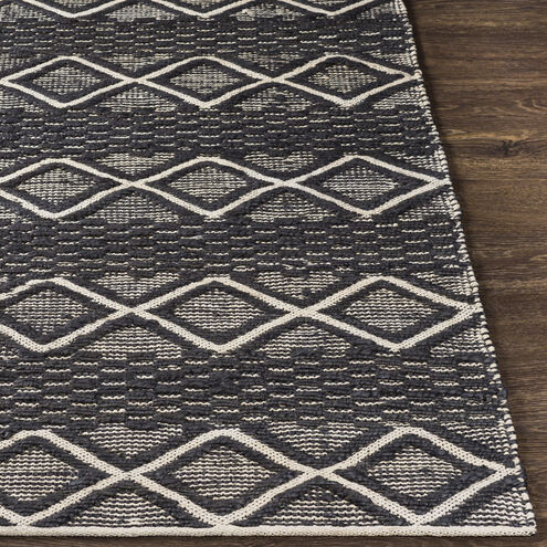 Santa Barbara 96 X 30 inch Black Rug in 2.5 x 8, Runner