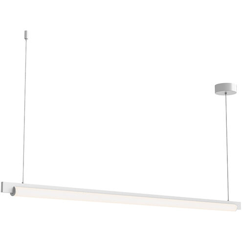 Keel LED 60 inch Satin White Pendant Ceiling Light in 3000K