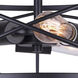 Malene 3 Light 16 inch Black Semi-Flush Mount Ceiling Light