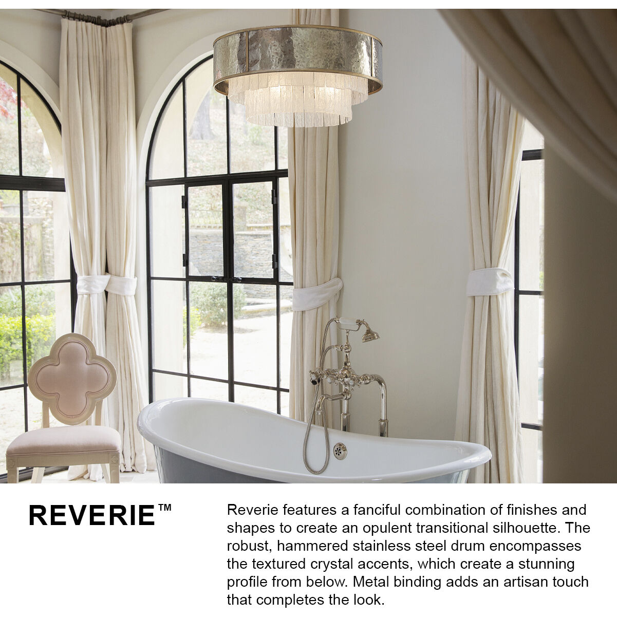 Reverie LED 26 inch Champagne Gold Chandelier Ceiling Light