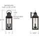 Bradford 2 Light 21 inch Black Outdoor Wall Lantern 