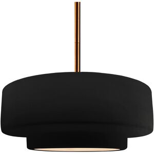 Radiance 1 Light 14.5 inch Carbon Matte Black and Brushed Brass Pendant Ceiling Light