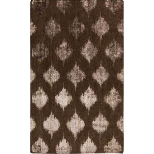 Mugal 96 X 60 inch Dark Brown Rug
