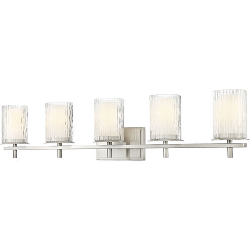 Grayson 5 Light 40 inch Brushed Nickel Vanity Wall Light