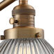 Seneca Falls 18 inch 3.50 watt Brushed Brass Swing Arm Wall Light, Franklin Restoration