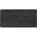 Kesden Silent Black Dresser, Wooden, 6-Drawer