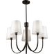 Rhythm LED 27.6 inch Black Chandelier Ceiling Light