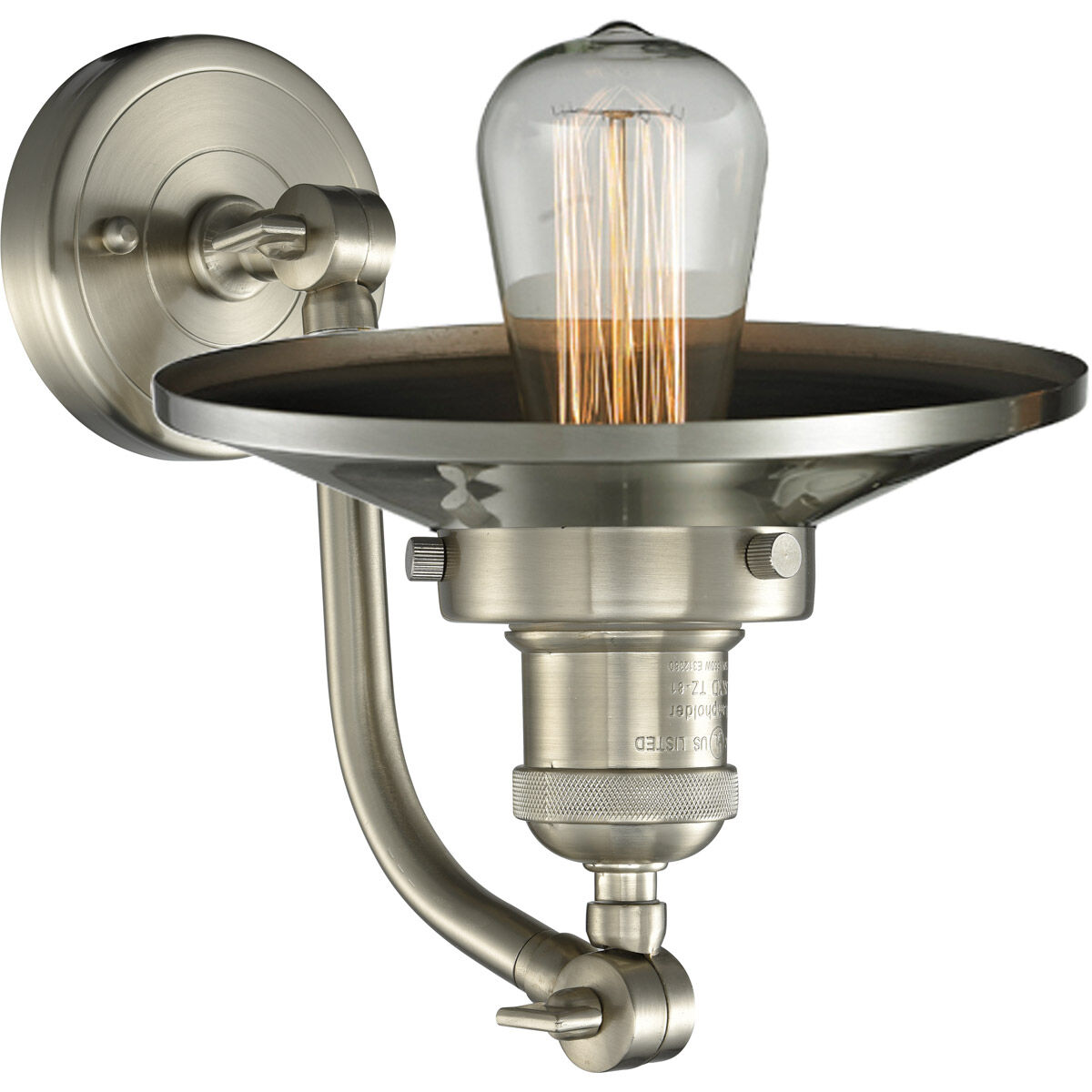 Franklin Restoration Railroad LED 5 inch Brushed Satin Nickel Sconce Wall Light, Franklin Restoration