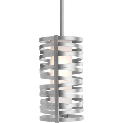 Tempest LED 6 inch Classic Silver Pendant Ceiling Light in Adjustable Cord, Frosted, 2700K LED