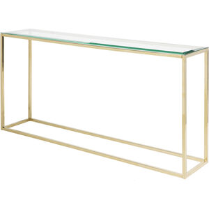 Wyman 60 X 12 inch Gold and Clear Console Table