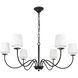 Eclipse 6 Light 37 inch Black Chandelier Ceiling Light