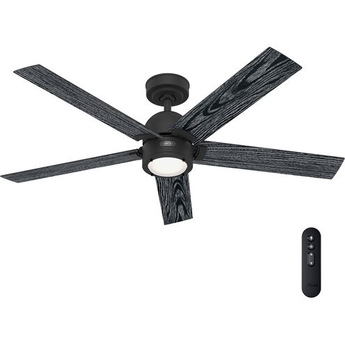 Erling 52 inch Matte Black with Salted Black/Matte Black Blades Ceiling Fan