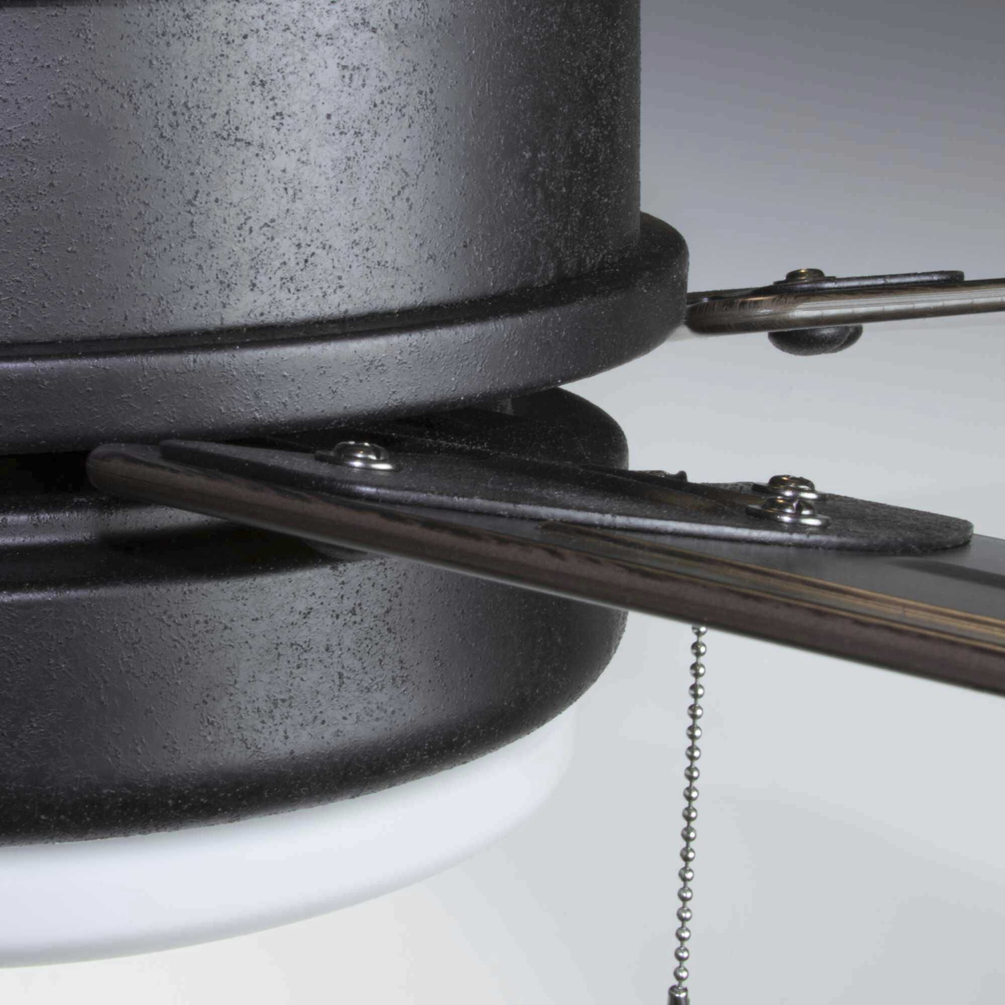 Whirl 60 inch Forged Black with Toasted Oak Blades Ceiling Fan, Progress LED