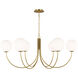 kate spade new york Noemie 6 Light 42 inch Burnished Brass Chandelier Ceiling Light